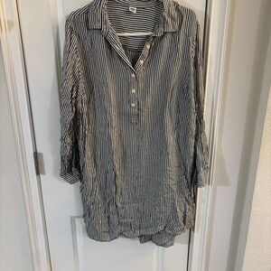 Old Navy Blue and White Striped Tunic Dress Size XL